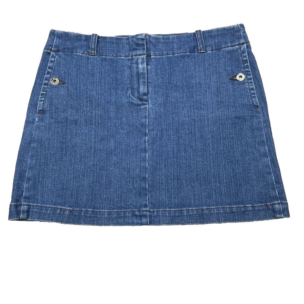 J.Crew Womens Denim Mini Skirt Size 6 Blue Y2K Festival Rave Stretch Cowgirl